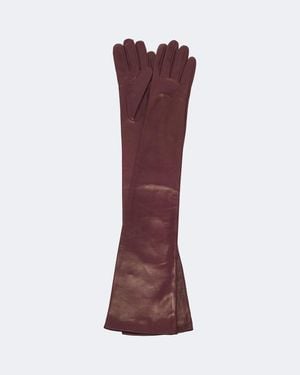 TOTEME Leather Gloves - Red