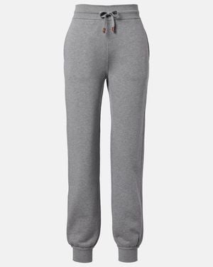 Loro Piana Banyan Cotton And Cashmere Sweatpants - Gray
