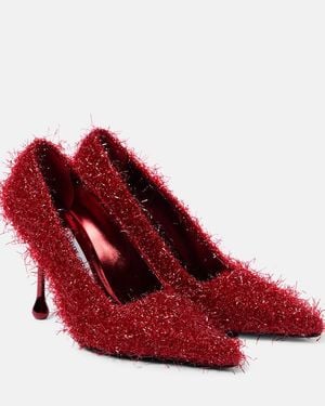 Jimmy Choo Ixia 95 Tinsel Pumps - Red