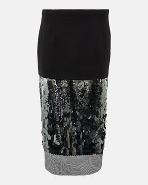 Dorothee Schumacher Sequin-Trimmed Midi Skirt - Black