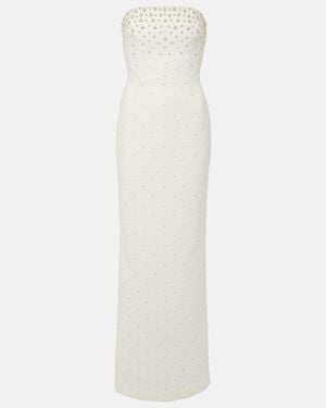 Rebecca Vallance Bridal Theresa Faux Pearl-Embellished Gown - White