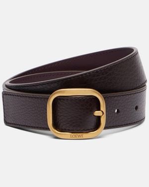 Loewe Rounded Leather Belt - Black