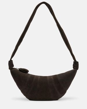 Lemaire Croissant Medium Leather Shoulder Bag - Black