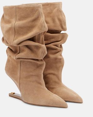 Balmain Botines No-Wedge De Ante - Marrón