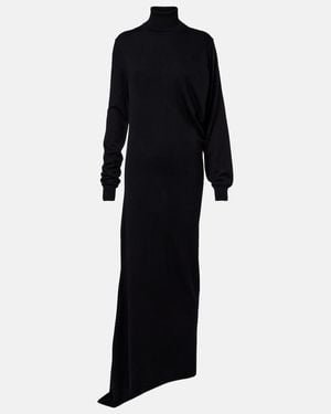 Magda Butrym Knitted Wool Gown - Black