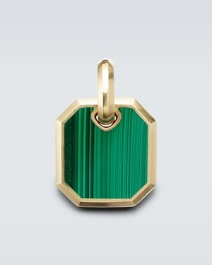 David Yurman Amulet 18Kt Pendant With Malachite - Green