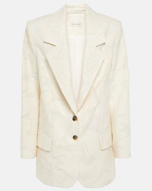 The Mannei Blazer Caen En Mezcla De Algodon - Blanco