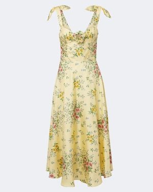 Rodarte Midikleid Aus Seidentwill - Mettallic