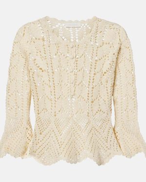 Zimmermann Crochet Cotton Top - Natural