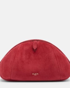 Alaïa Clutch Purse Small Aus Veloursleder - Rot