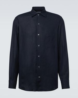 Loro Piana Andre Linen Shirt - Blue