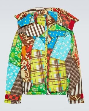 ERL Printed Cotton-Blend Down Jacket - Green