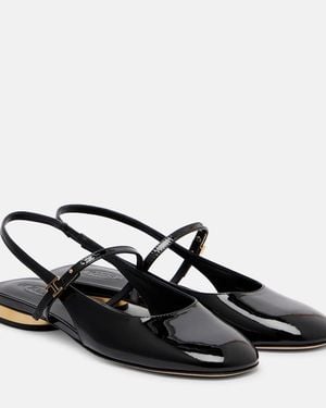 Tod's Slingback-Ballerinas Aus Lackleder - Schwarz