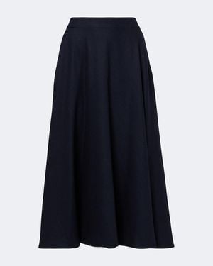 Max Mara Wool Midi Skirt - Blue