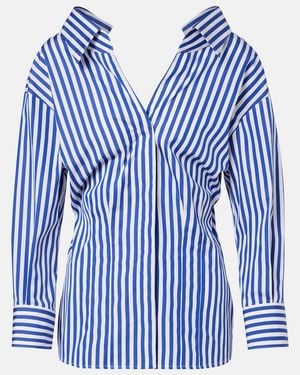 Givenchy Striped Cotton Poplin Blouse - Blue