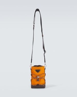 Prada Speedrock Re-Nylon Phone Pouch - White