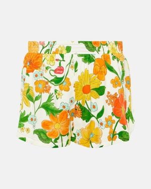 Stella McCartney Printed Mid-Rise Shorts - Orange