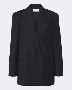 The Row Isani Double-Breasted Virgin Wool Blazer - Blue