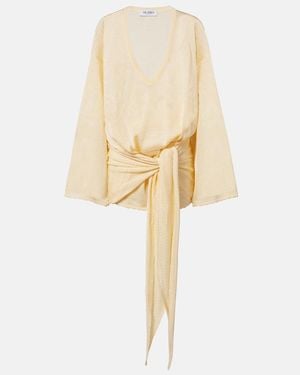 The Attico Open-Knit Minidress - Natural