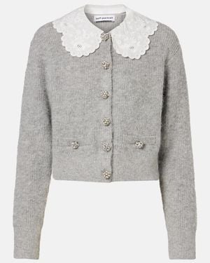 Self-Portrait Verzierter Cardigan Mit Spitze - Grau