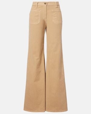 Nili Lotan Florence Corduroy Wide-Leg Trousers - Natural