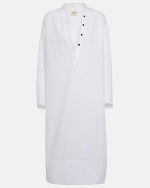 KHAITE Brom Cotton Midi Dress - White