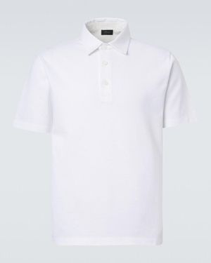 Brioni Polohemd Aus Baumwoll-Pique - Weiß