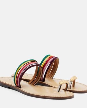 Amanu Lusaka Leather Thong Sandals - Pink
