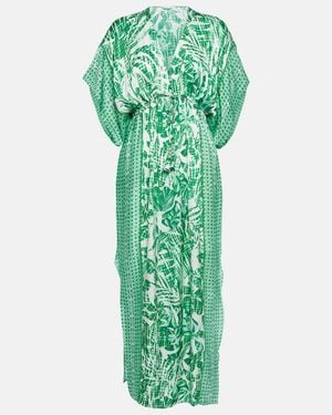 Poupette Amaya Printed Kaftan - Green