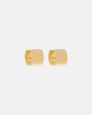 TOTEME Signature Petite Huggie Earrings - Metallic