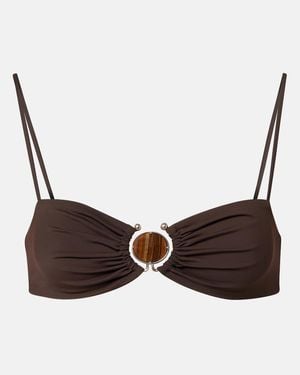 Christopher Esber Verziertes Bikini-Oberteil - Braun