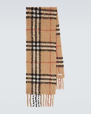 Burberry Schal Check Aus Boucle - Natur