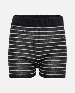 Brunello Cucinelli Knitted Cotton Shorts - Black
