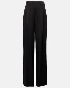 Max Mara Ieti Satin Wide-Leg Trousers - Black