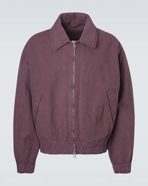 Our Legacy Command Cotton And Linen Bomber Jacket - Purple