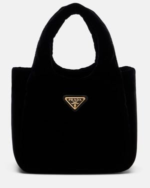 Prada Tote Bag Mini Aus Samt - Schwarz