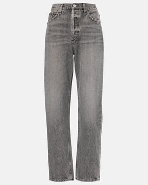 Agolde 90's Mid-Rise Straight Jeans - Grey
