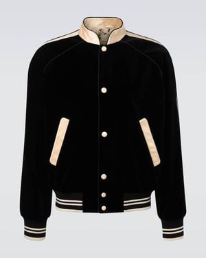 Valentino Veste Bomber En Coton - Noir