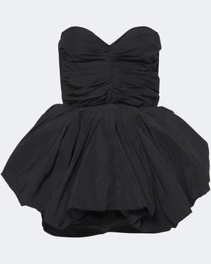 Magda Butrym Draped Wool Bustier Dress - Black