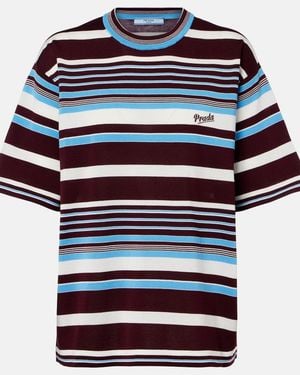 Prada T-Shirt Aus Baumwolle - Blau