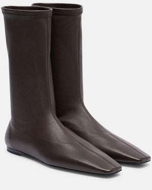 TOTEME Leather Boots - Brown
