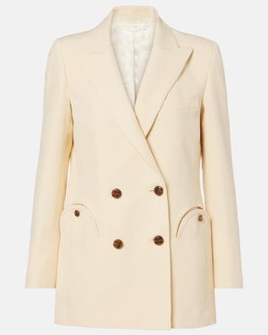 Blazé Milano Savannah Everyday Linen And Silk Blazer - Natural
