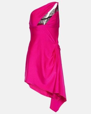 Coperni Asymmetric One-Shoulder Minidress - Pink