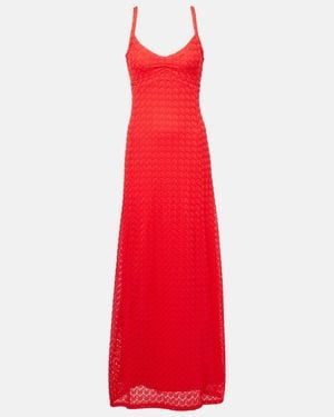Melissa Odabash Ciara Knitted Maxi Dress - Red