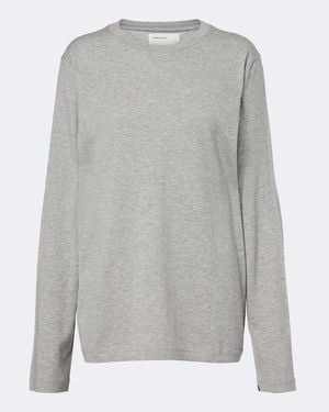 Extreme Cashmere N°500 Jones Cotton And Cashmere Top - Gray