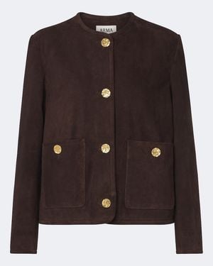 Arma Sogno Suede Jacket - Black