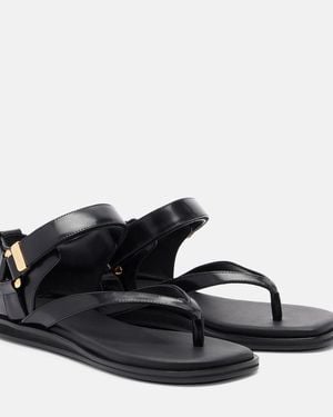 Sacai Leather Thong Sandals - Black