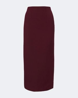 Roland Mouret Crepe Pencil Skirt - Purple