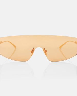 Bottega Veneta Futuristic Shield Sunglasses - Natural