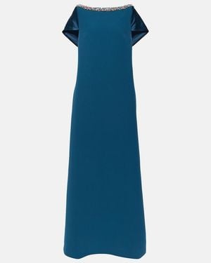 Safiyaa Sallie Embellished Crepe Gown - Blue